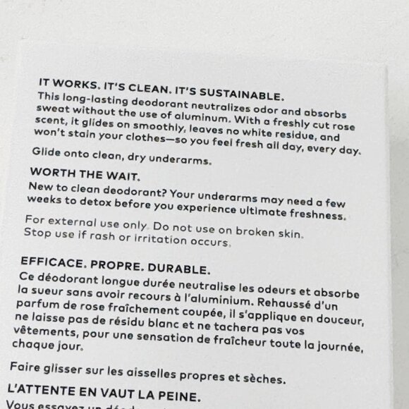 Beautycounter CLEAN ROSE The Clean Deo Deodorant NEW Discontinued - Picture 3 of 5